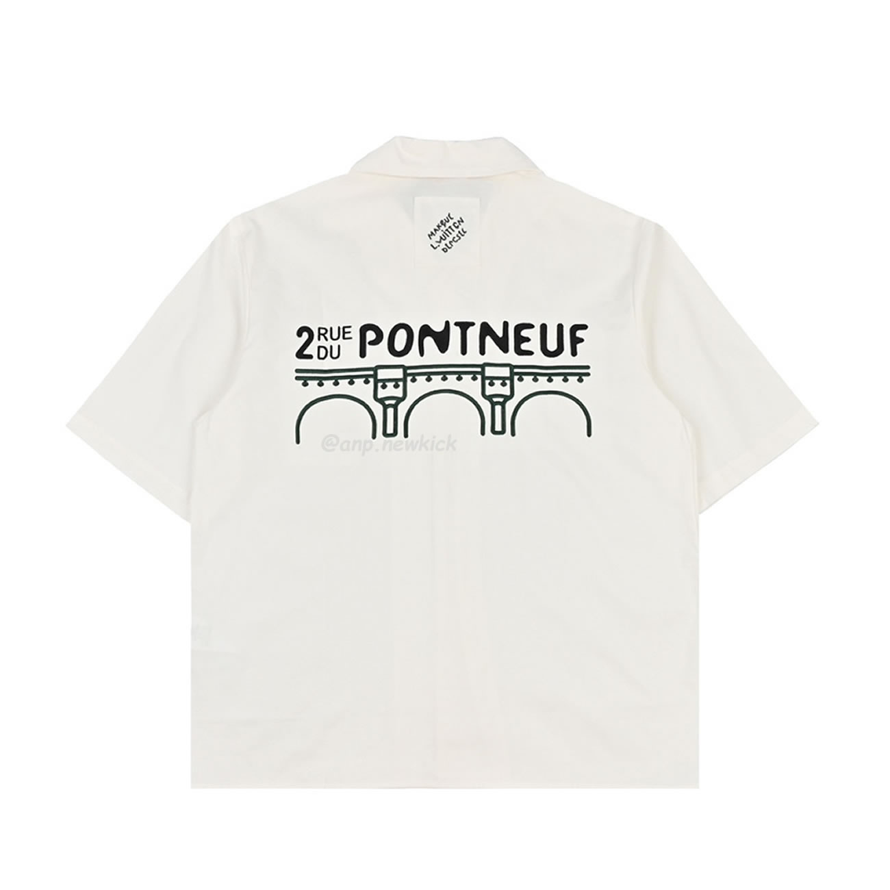 Louis Vuitton 1v 24ss Embroidered Short Sleeved Shirts On The Banks Of The Bridge Seine River Flower (8) - newkick.org